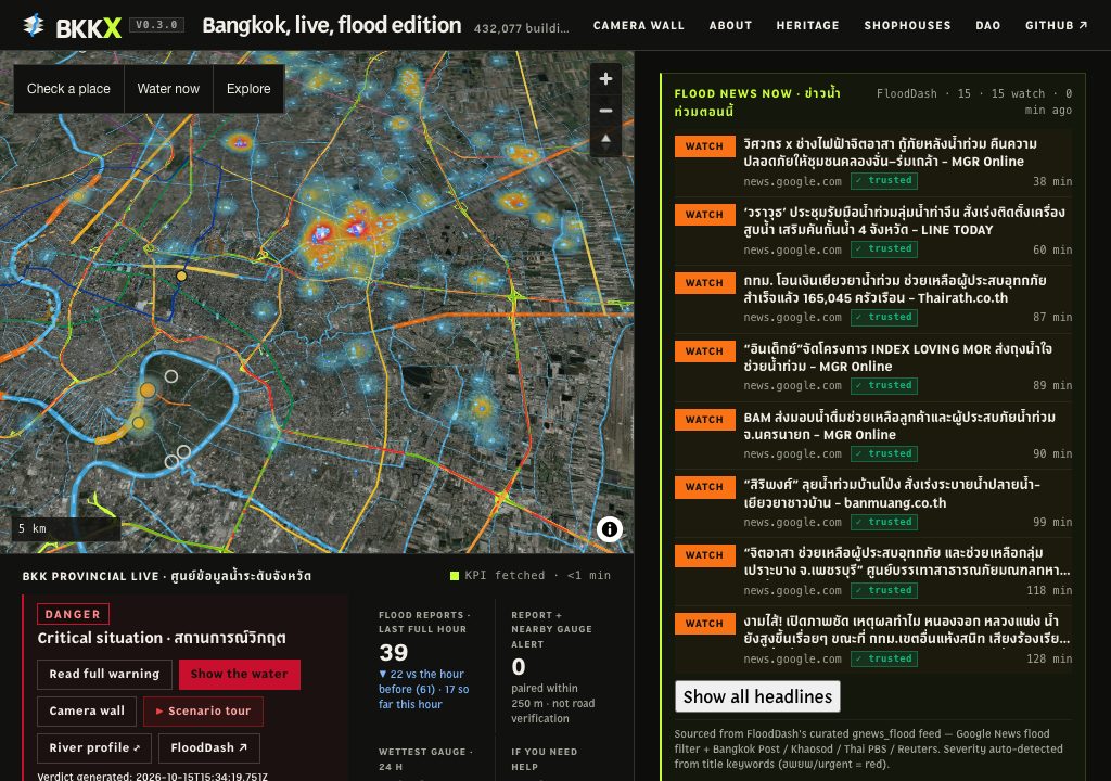 Bangkok digital twin interface